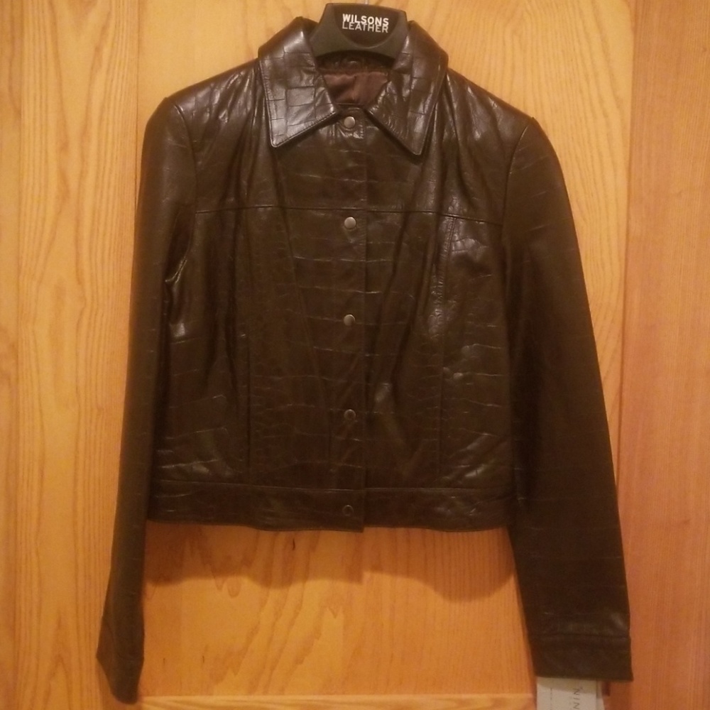 NWT NINE WEST LEATHER JACKET